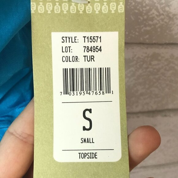 Erin London Topside Turquoise Blue Ruched Vest NWT Women's Size S - Picture 6 of 7